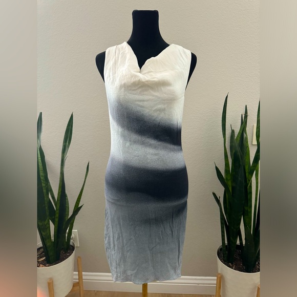 Helmut Lang Beam Shift Hi-Low Midi Dress - Picture 1 of 9